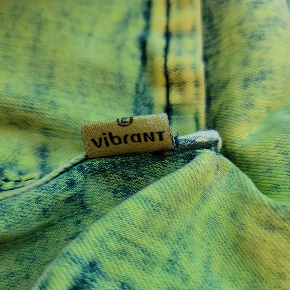 Vibrant Electric Green Jeans Size 13 - Picture 5 of 9